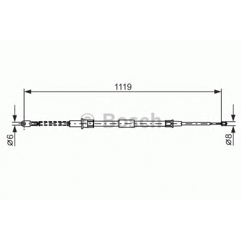 1987477683 BOSCH Трос ручного гальма — фото товара