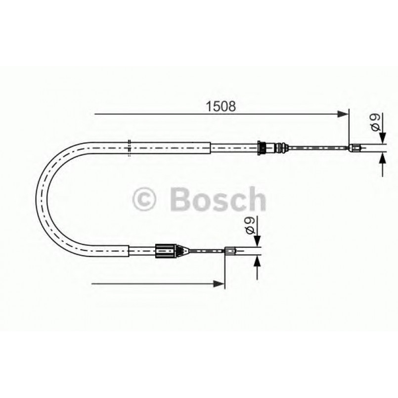 1987477890 BOSCH Трос ручного гальма — фото товара