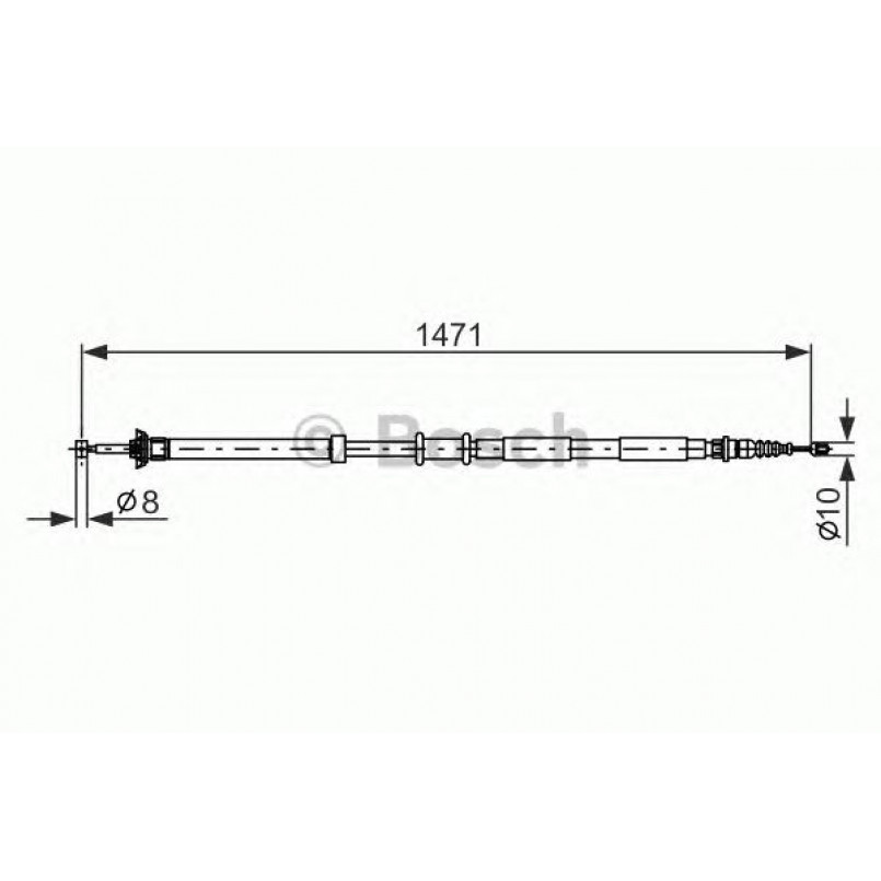 1987477970 BOSCH Трос ручного гальма — фото товара