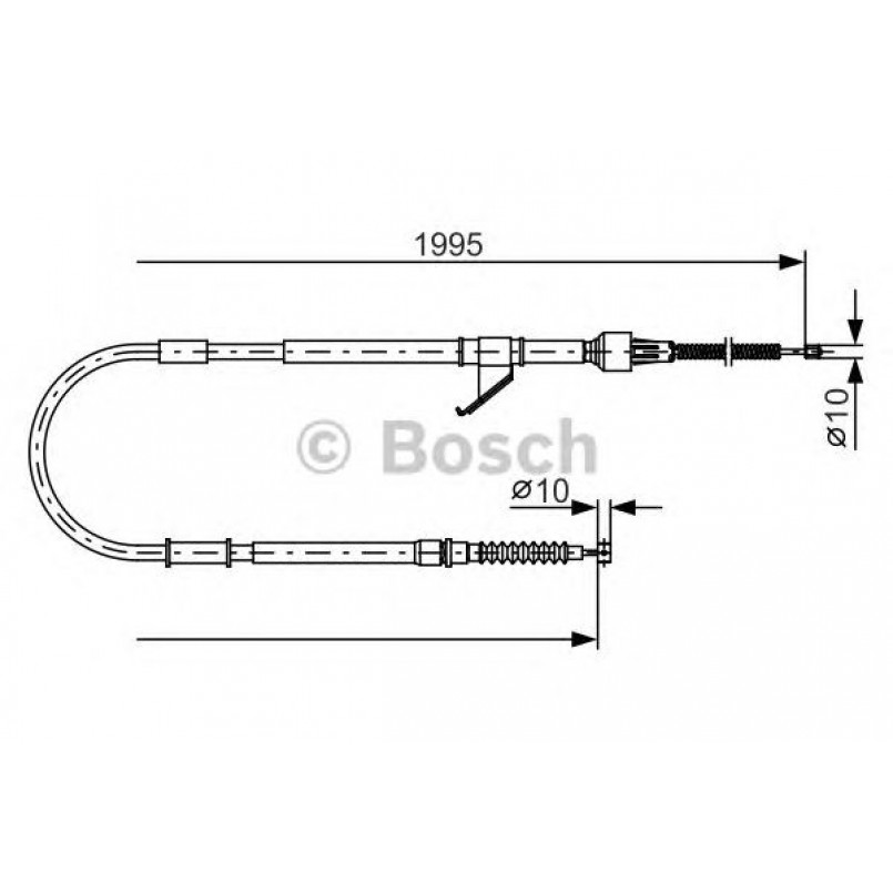 1987482069 BOSCH Трос ручного гальма — фото товара