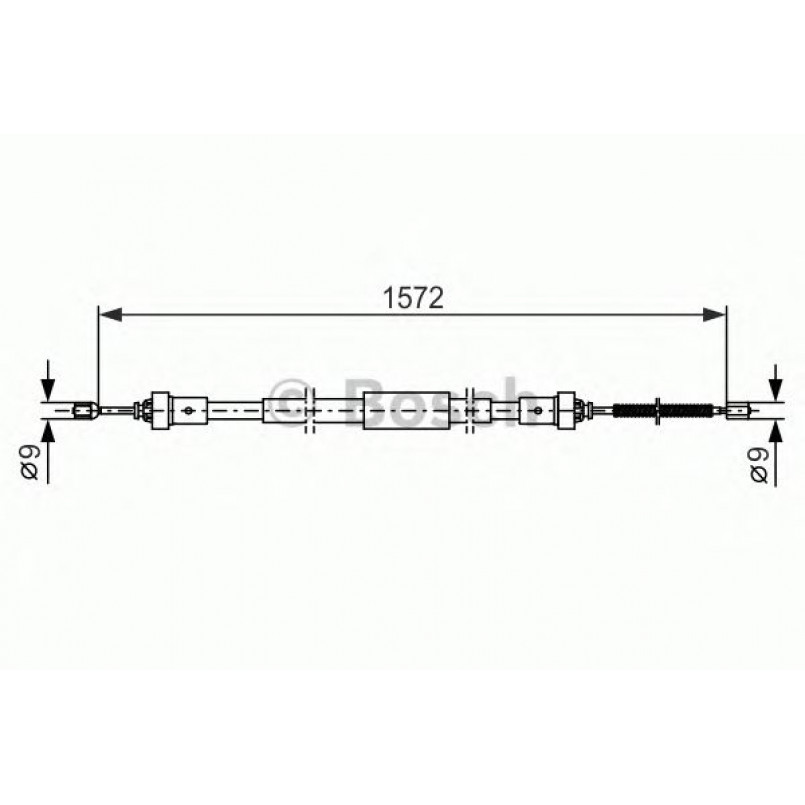 1987482384 BOSCH Трос ручного гальма — фото товара