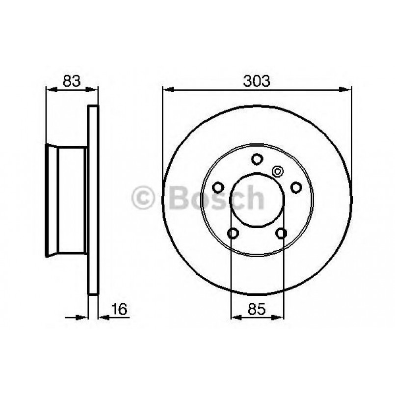 0986478189 BOSCH Гальмівний диск — фото товара