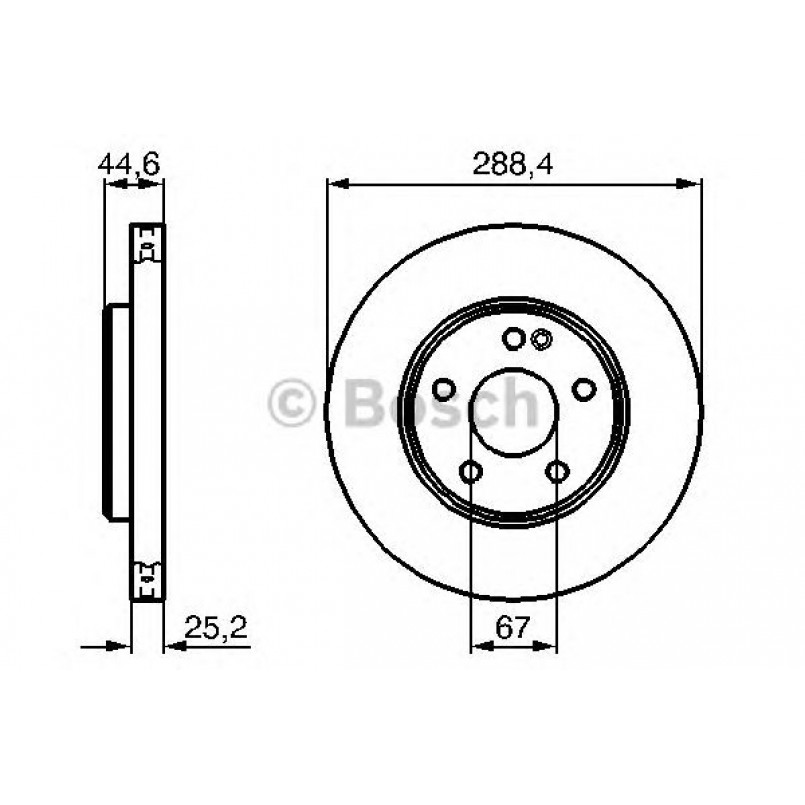 0986479234 BOSCH Гальмівний диск BD1100 — фото товара №1