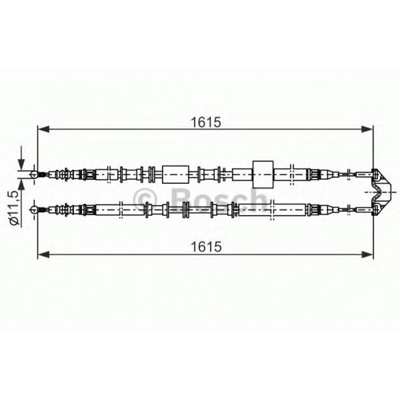 1987477935 BOSCH Трос ручного гальма — фото товара