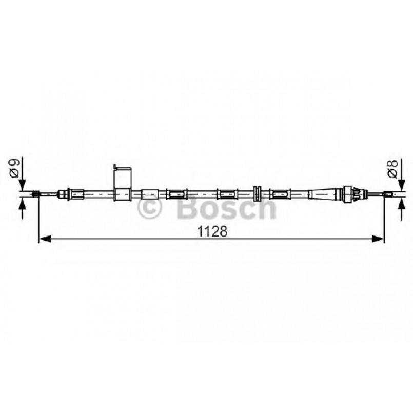 1987482363 BOSCH Трос ручного гальма — фото товара