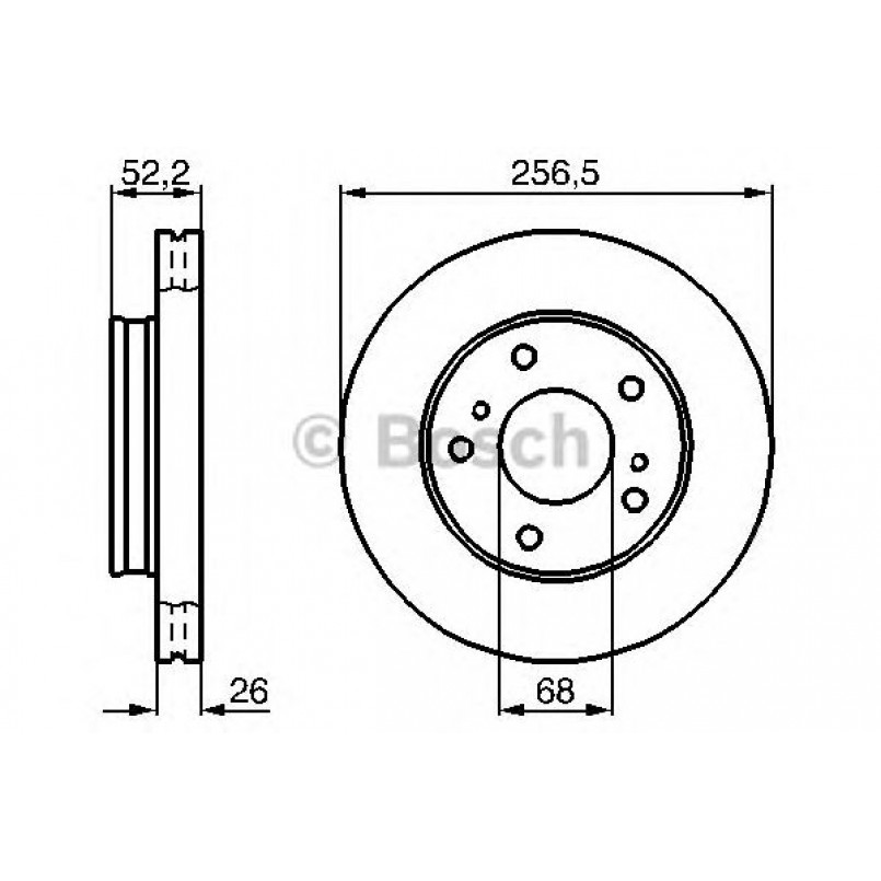 0986478485 BOSCH Гальмівний диск BD413 — фото товара