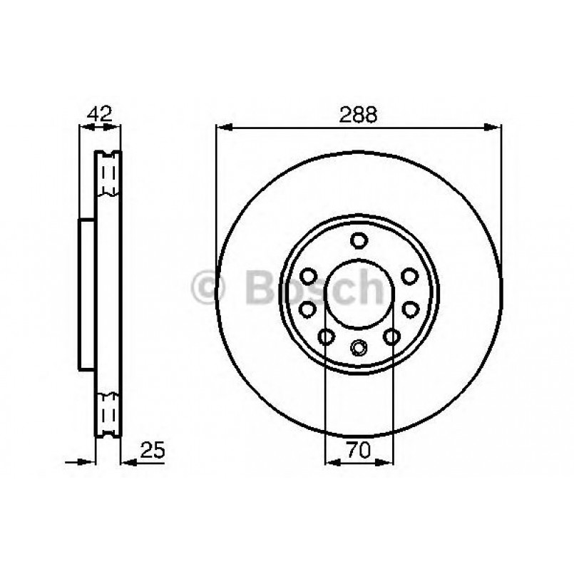 0986478588 BOSCH Гальмівний диск BD508 — фото товара №1