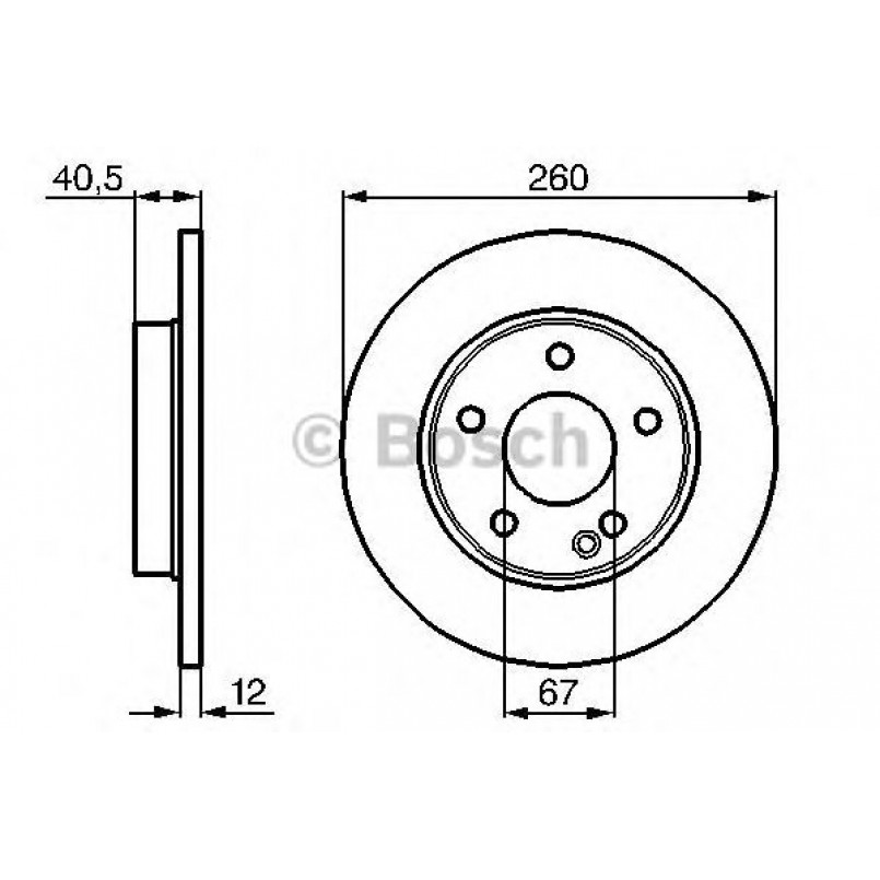 0986478874 BOSCH Гальмівний диск BD773 — фото товара №1