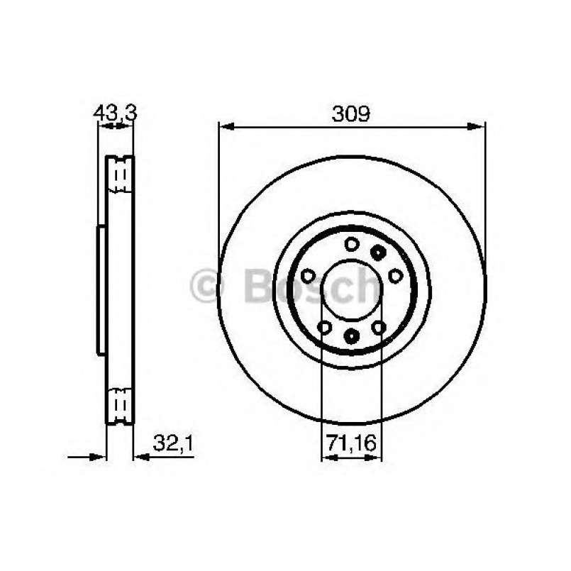 0986479027 BOSCH Гальмівний диск BD915 — фото товара