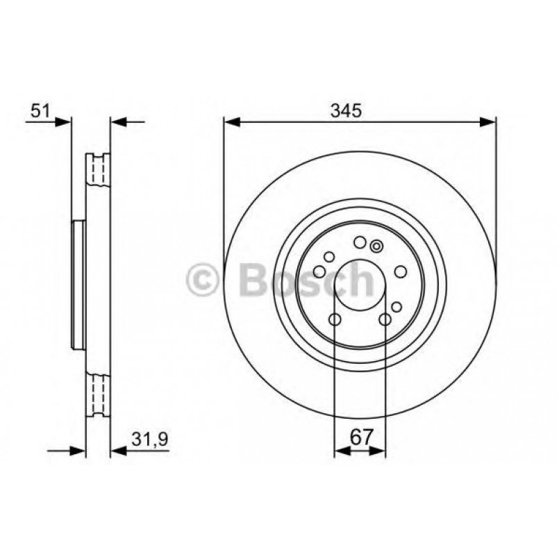 0986479405 BOSCH Гальмівний диск BD1299 — фото товара №1