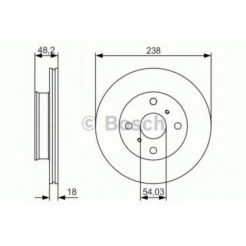 0986479R75 BOSCH Гальмівний диск — фото товара