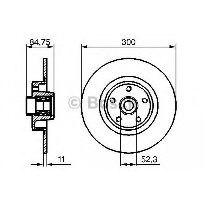0986479276 BOSCH Гальмівний диск з підшипником BD1125 — фото товара №1