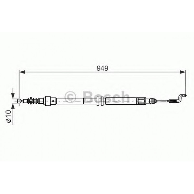 1987477706 BOSCH Трос ручного гальма — фото товара