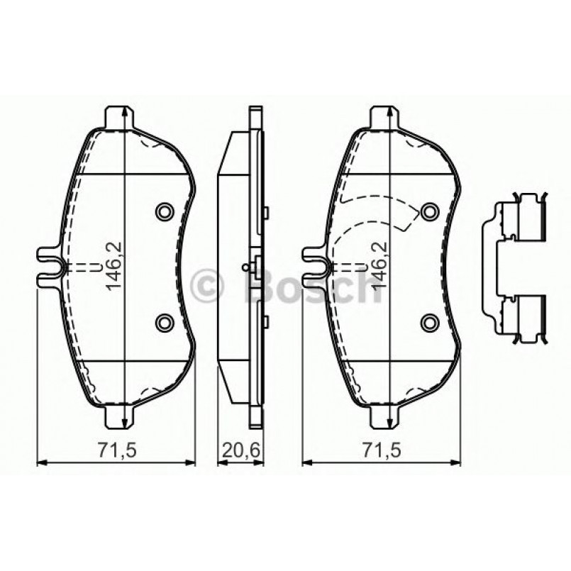 0986494667 BOSCH Гальмівні колодки до дисків BP1662 — фото товара №1