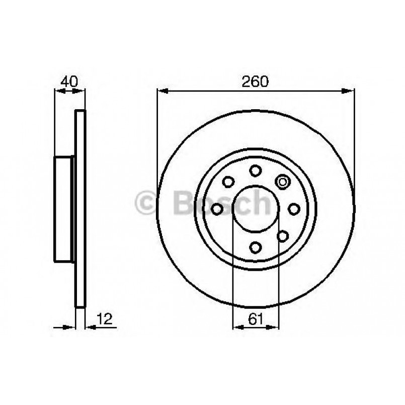 0986478386 BOSCH Гальмівний диск BD322 — фото товара