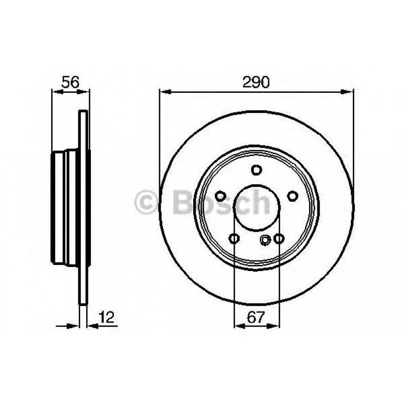 0986478899 BOSCH Гальмівний диск BD798 — фото товара №1