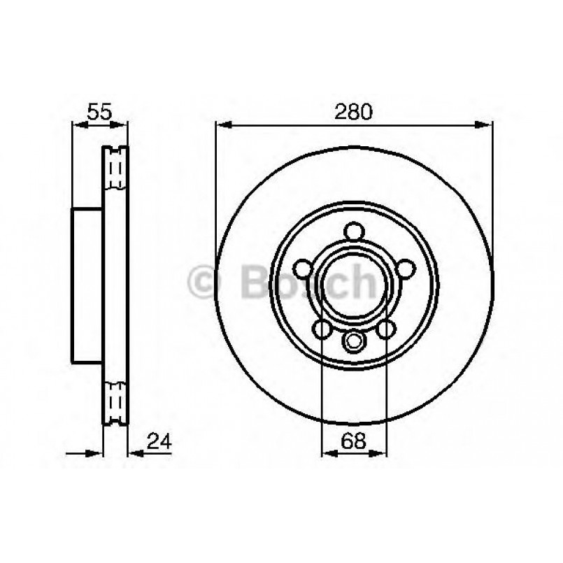 0986479B50 BOSCH Гальмівний диск BD2051 — фото товара №1