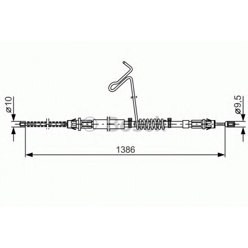 1987477185 BOSCH Трос ручного гальма — фото товара