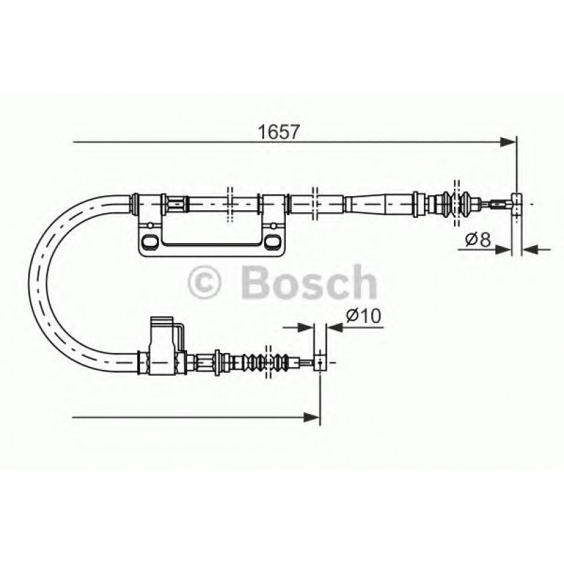 1987477502 BOSCH Трос ручного гальма — фото товара