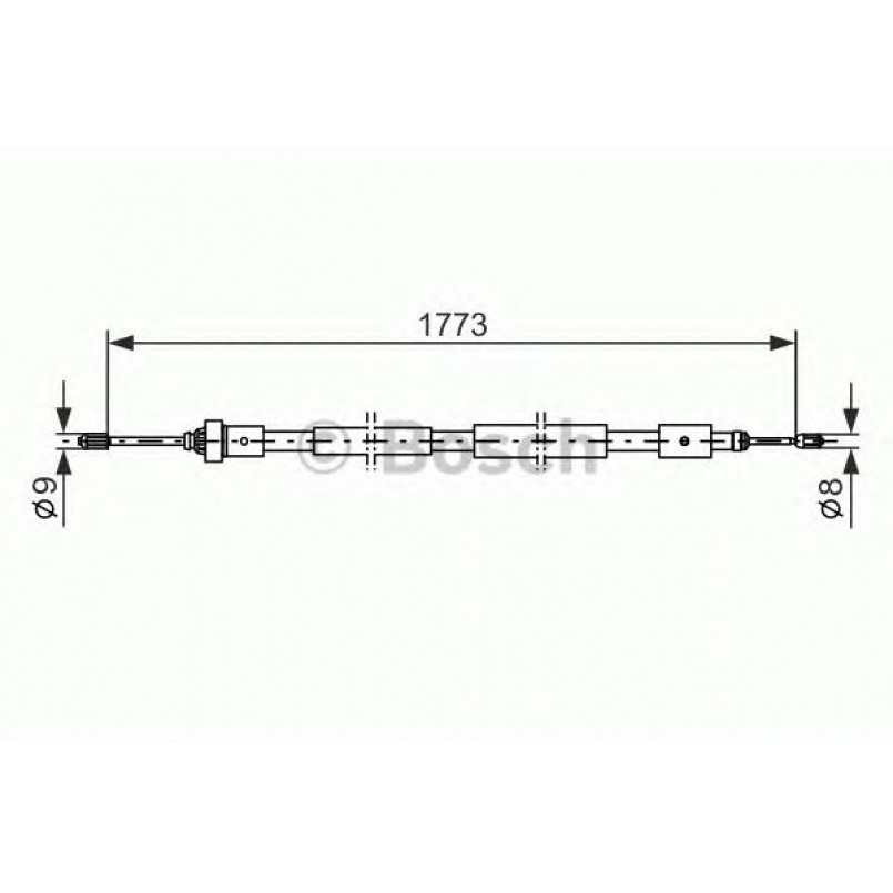 1987477590 BOSCH Трос ручного гальма — фото товара