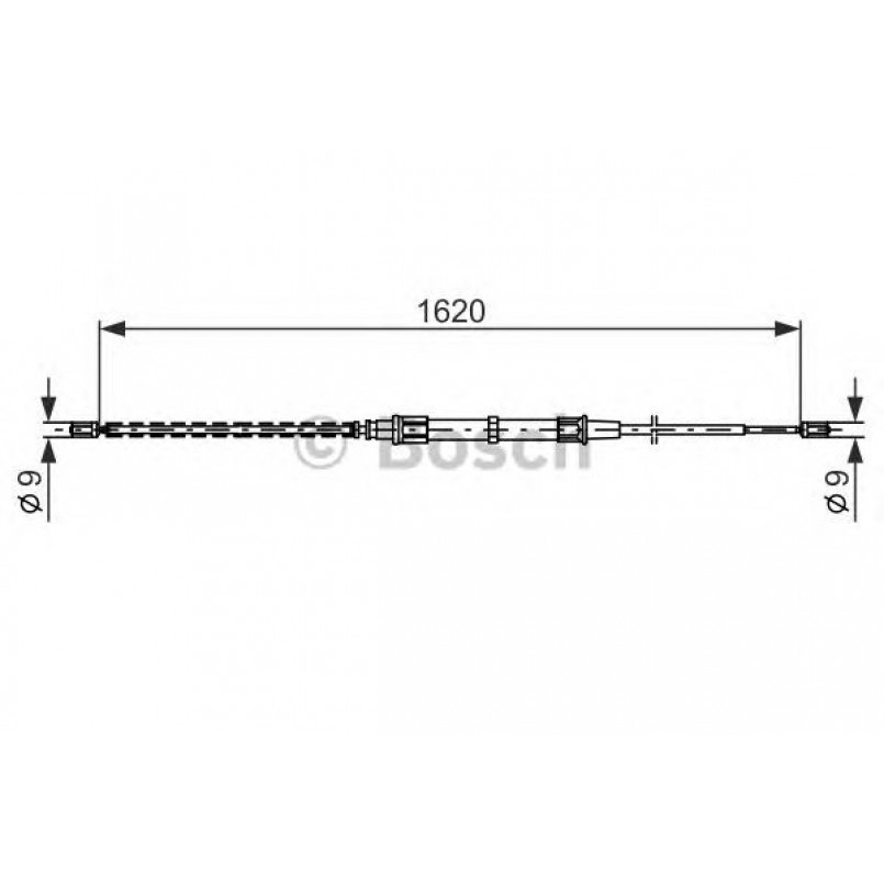 1987477704 BOSCH Трос ручного гальма — фото товара