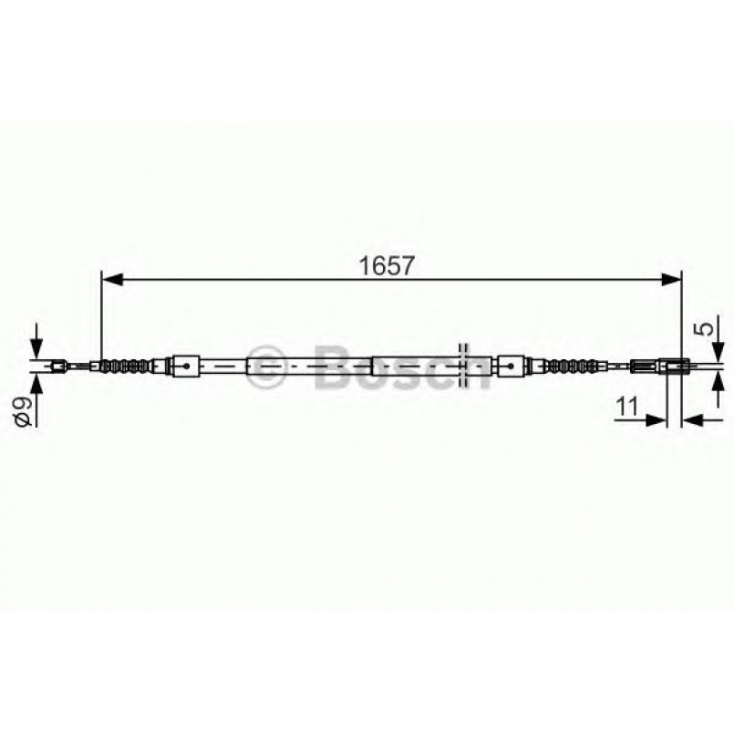 1987477881 BOSCH Трос ручного гальма — фото товара