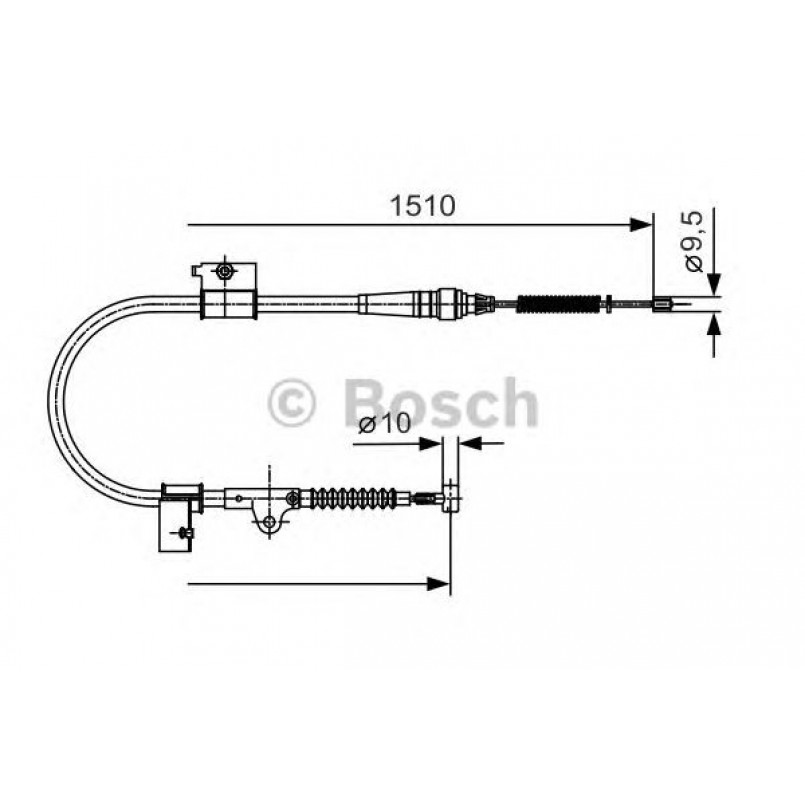 1987482050 BOSCH Трос ручного гальма — фото товара