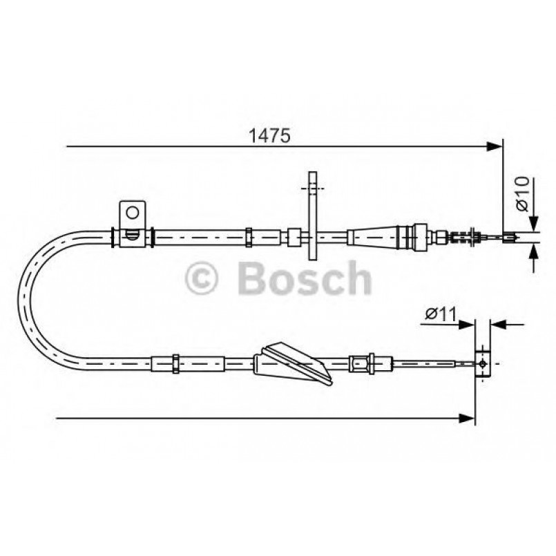 1987482211 BOSCH Трос ручного гальма — фото товара