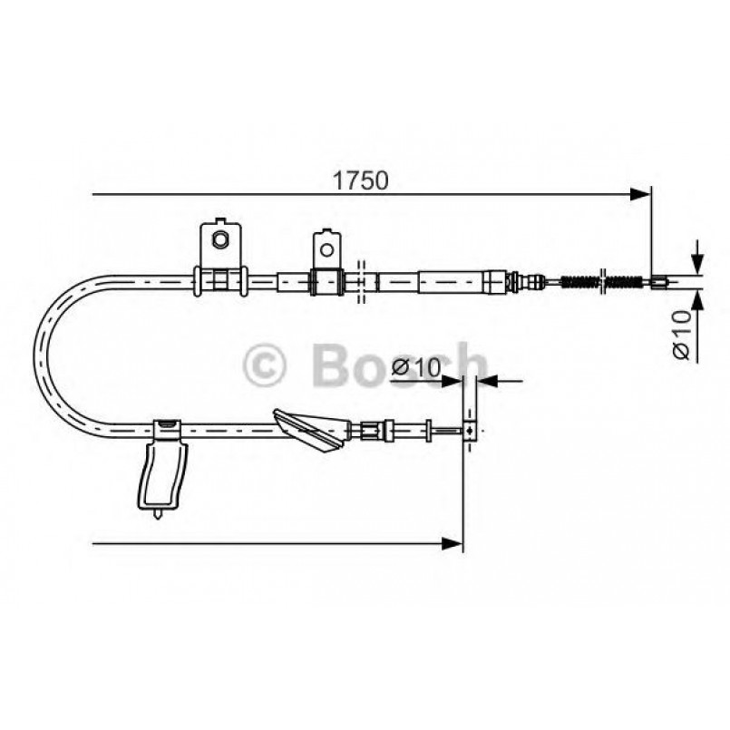 1987482351 BOSCH Трос ручного гальма — фото товара