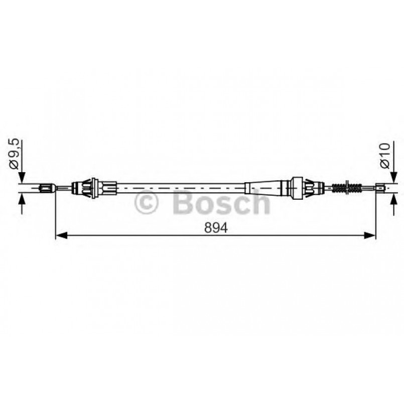 1987482365 BOSCH Трос ручного гальма — фото товара