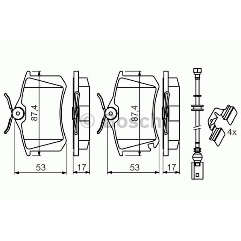 0986494598 BOSCH Гальмівні колодки до дисків BP2699 — фото товара №1