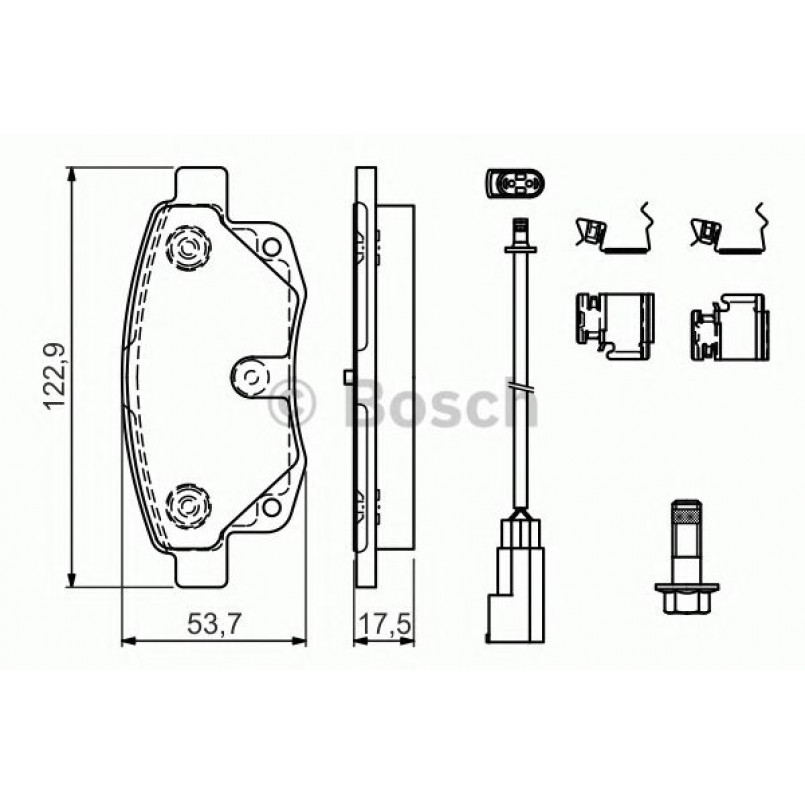 0986494614 BOSCH Гальмівні колодки до дисків BP2704 — фото товара №1