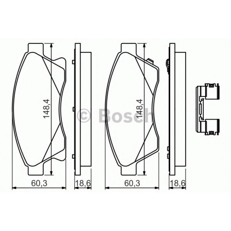 0986494644 BOSCH Гальмівні колодки до дисків BP1355 — фото товара №1