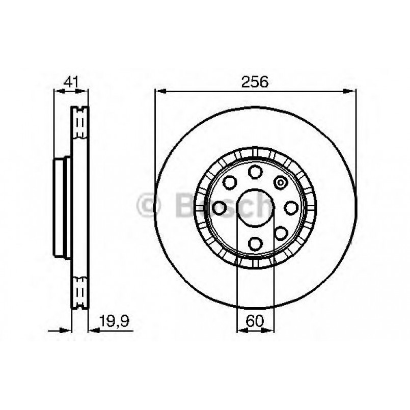 0986478535 BOSCH Гальмівний диск BD458 — фото товара