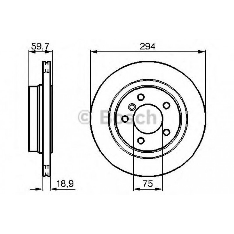 0986478570 BOSCH Гальмівний диск BD492 — фото товара №1
