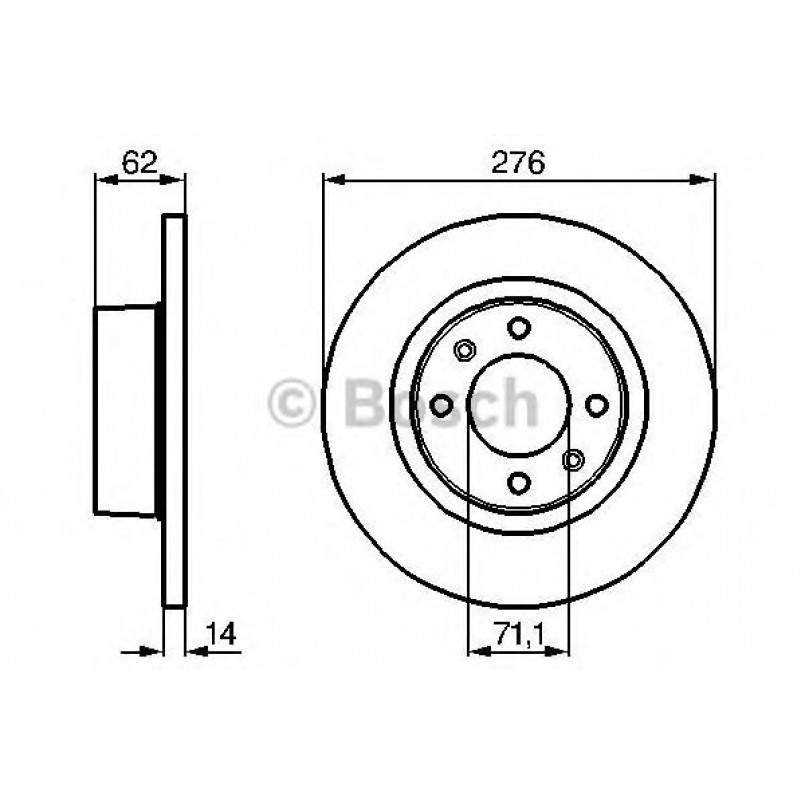 0986478981 BOSCH Гальмівний диск BD878 — фото товара №1