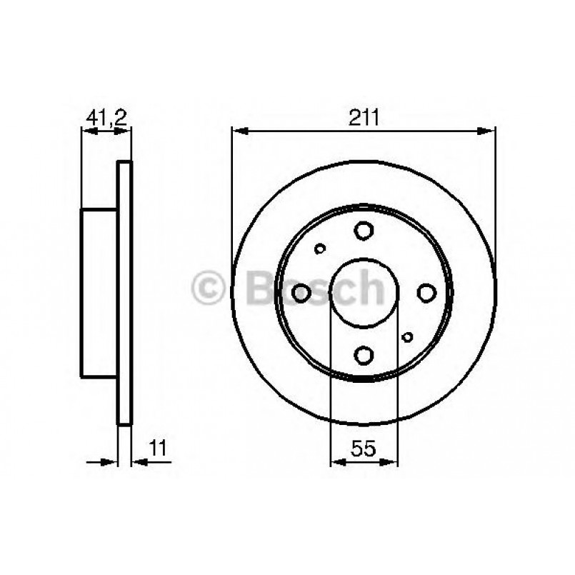 0986479119 BOSCH Гальмівний диск BD960 — фото товара