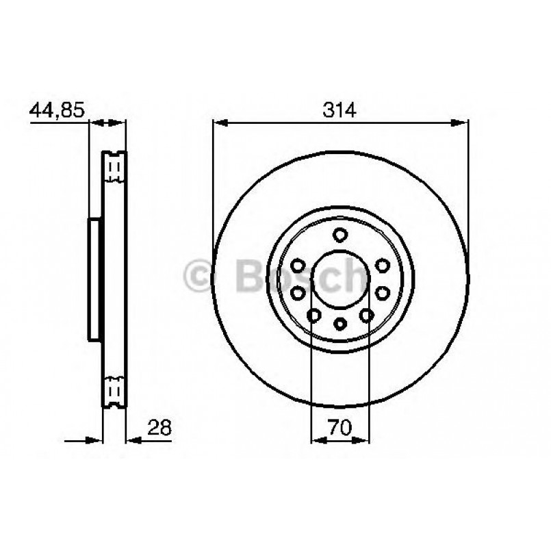 0986479143 BOSCH Гальмівний диск BD980 — фото товара №1