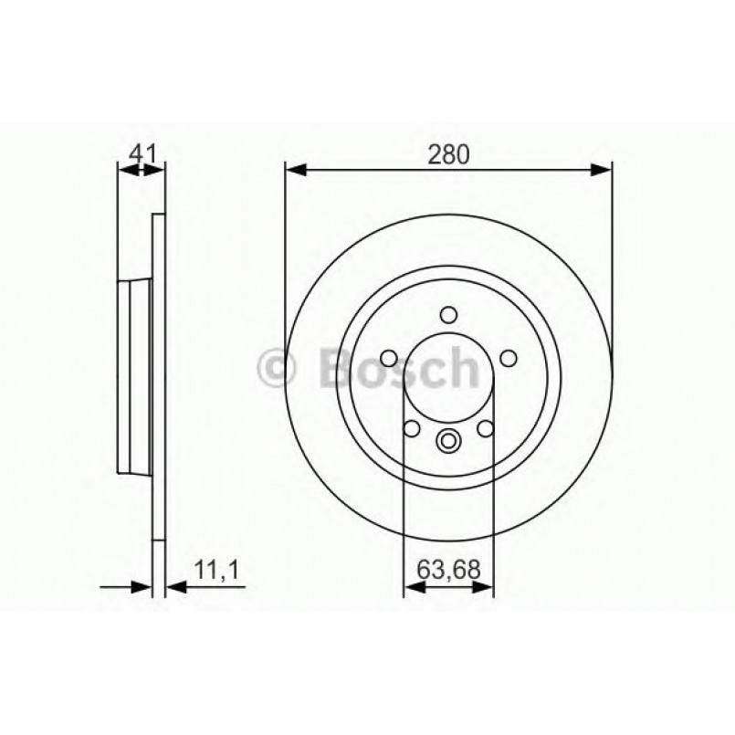 0986479691 BOSCH Гальмівний диск BD1683 — фото товара