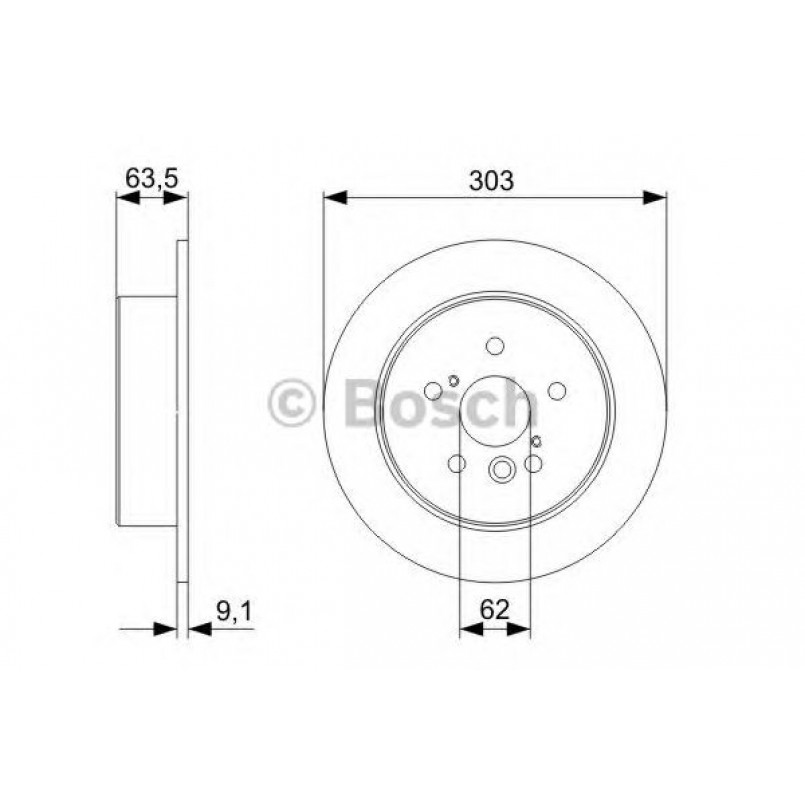 0986479C02 BOSCH Гальмівний диск BD2102 — фото товара №1
