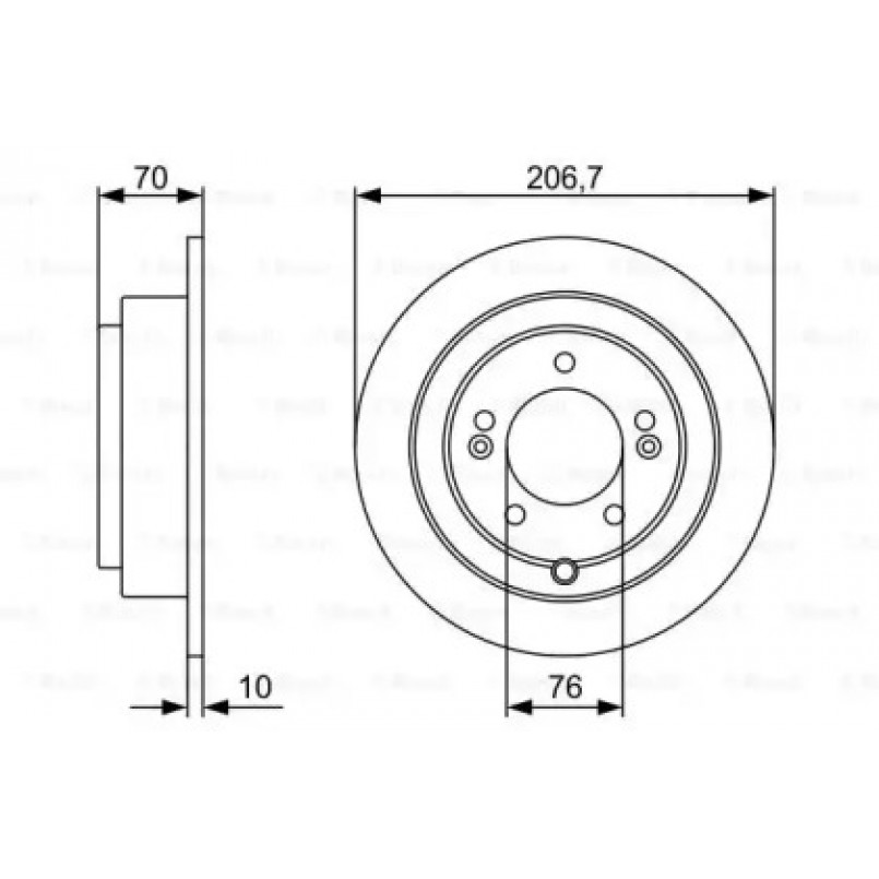 0986479V53 BOSCH Гальмівний диск — фото товара