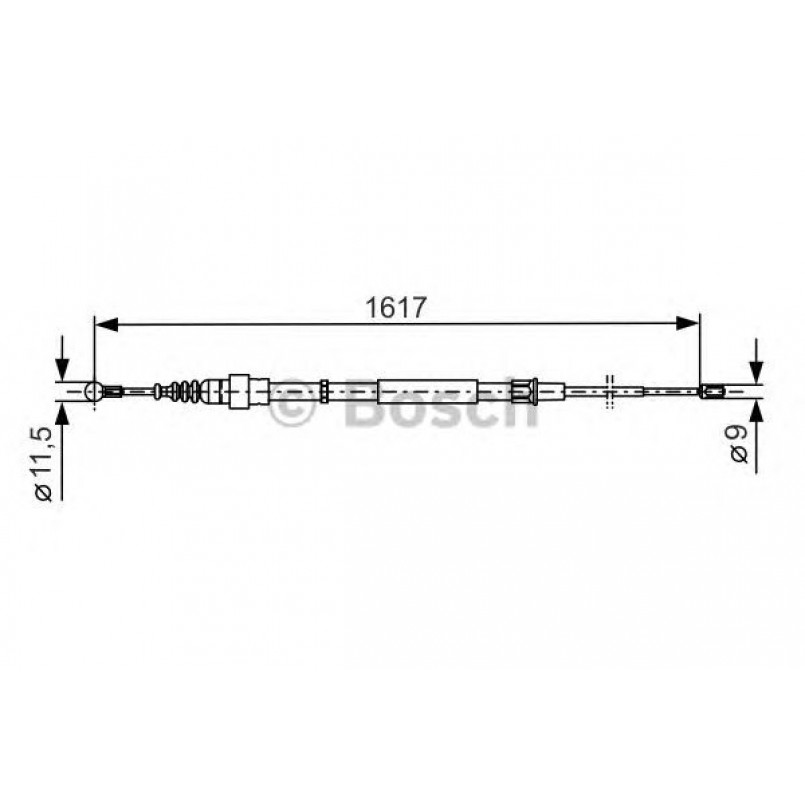 1987477255 BOSCH Трос ручного гальма — фото товара