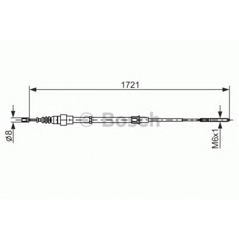 1987477406 BOSCH Трос ручного гальма — фото товара