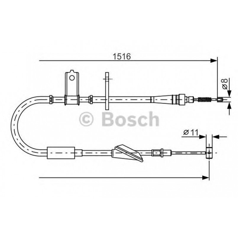 1987477771 BOSCH Трос ручного гальма — фото товара