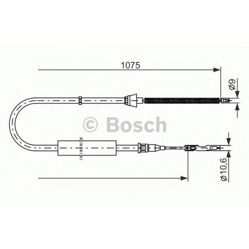 1987477808 BOSCH Трос ручного гальма — фото товара