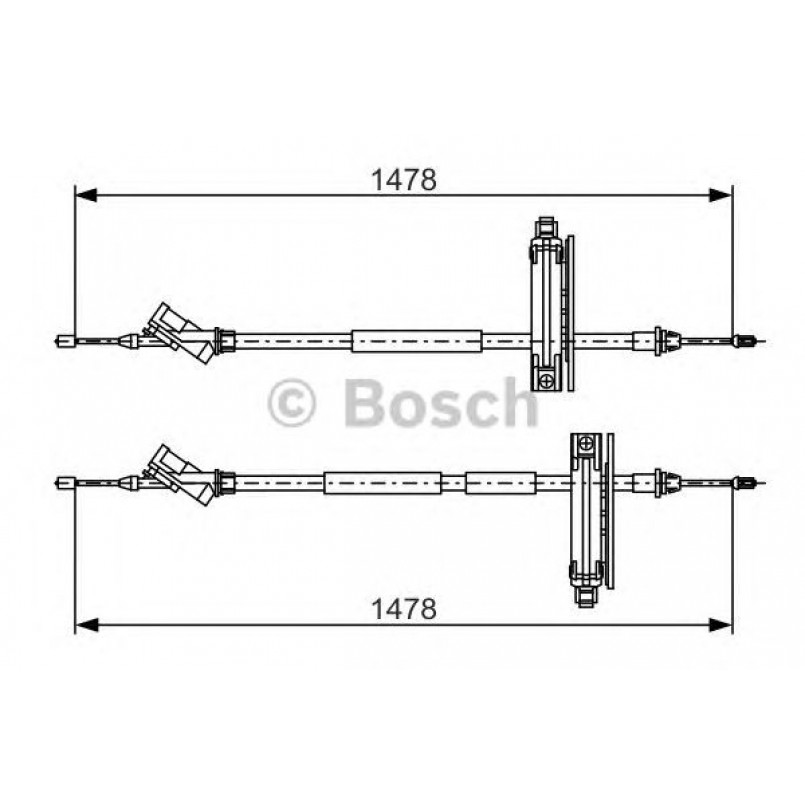 1987477932 BOSCH Трос ручного гальма — фото товара