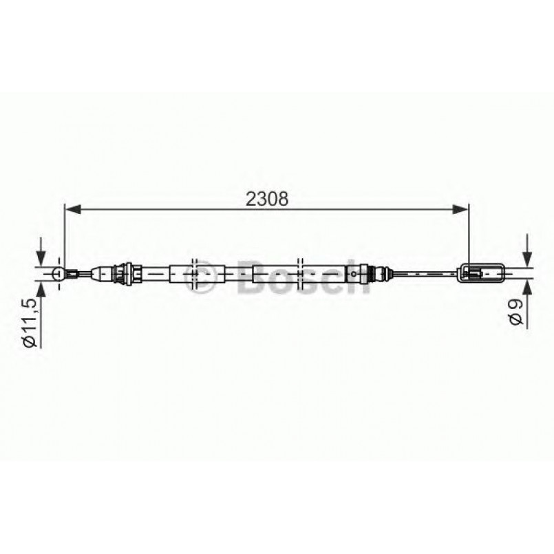 1987477953 BOSCH Трос ручного гальма — фото товара