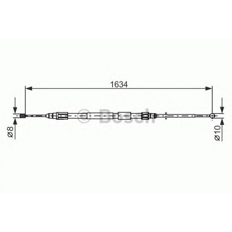 1987477988 BOSCH Трос ручного гальма — фото товара