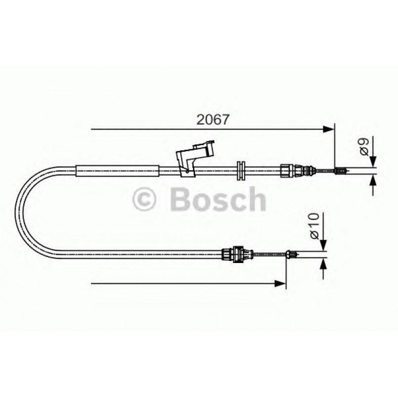 1987482134 BOSCH Трос ручного гальма — фото товара
