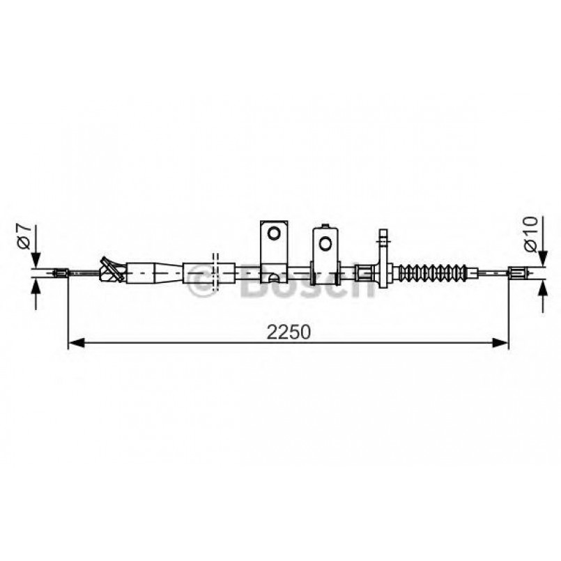 1987482343 BOSCH Трос ручного гальма — фото товара